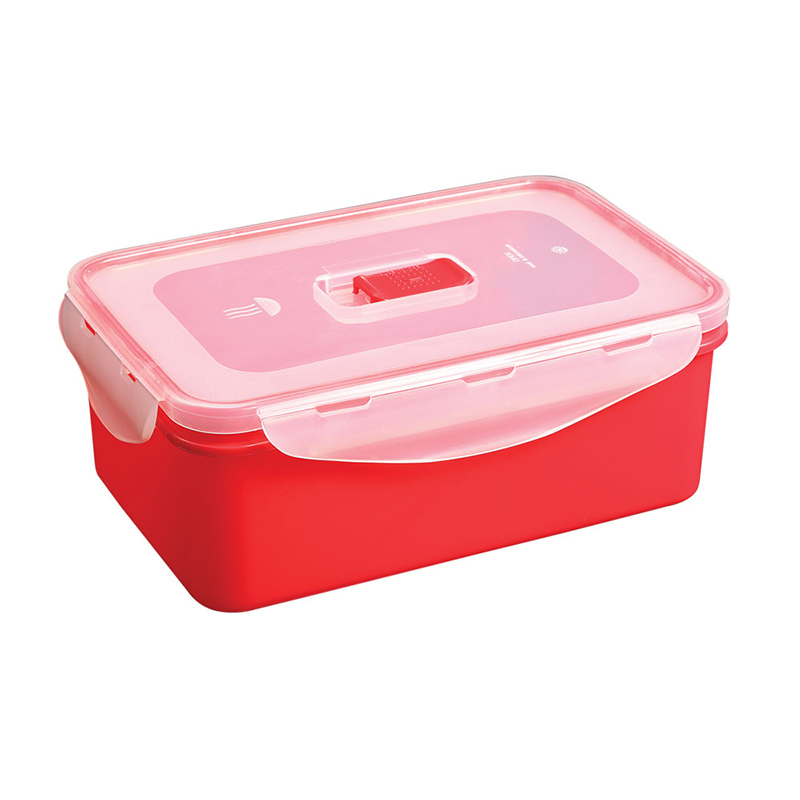 Lock & Safe Container With Microwave Vent 1300H (1300 ml) (Red) (28 Pc Pk)